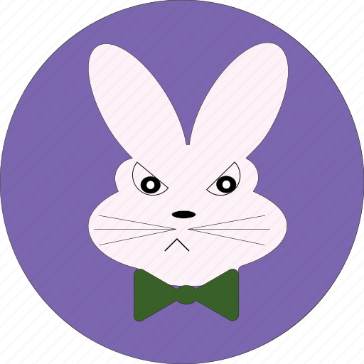 Bunny, cute, +angry face, +animal, +easter, +rabbit, +rabbit face icon - Download on Iconfinder