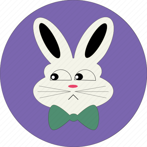 Bunny, cute, +animal, +easter, rabbit, rabbit face, sad rabbit icon - Download on Iconfinder