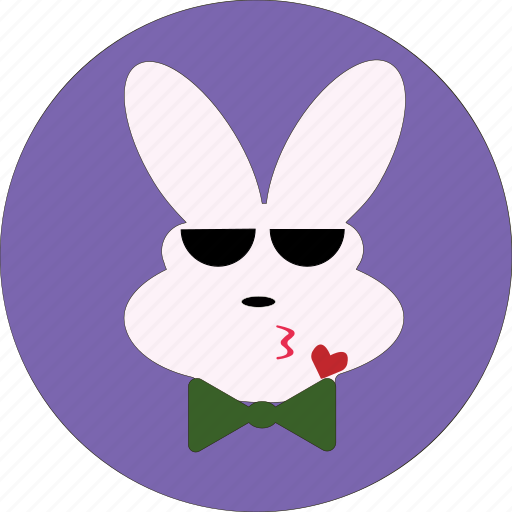 Bunny, cute, cool face, cool rabbit, rabbit face icon - Download on Iconfinder