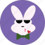 bunny, cute, cool face, cool rabbit, rabbit face 