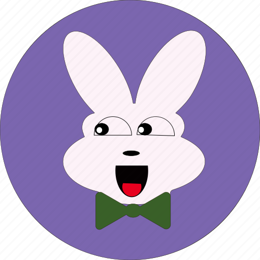 Bunny, cute, +animal, +rabbit, easter, happy face, happy rabbit icon - Download on Iconfinder