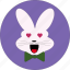 bunny, cute, rabbit, rabbit face, rabit icon, cue bunny 