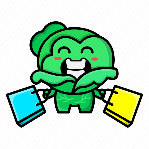 Cute, cabbage, shopping, bag, vegetable, healthy, food icon - Download on Iconfinder
