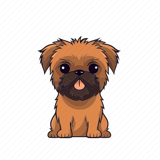 Belgian, griffon, dog, puppy, pet, kawai, chibi icon - Download on Iconfinder