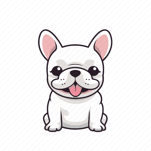French, bulldog, puppy, dog, pet, kawai, chibi icon - Download on Iconfinder