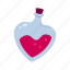 love, bottle, potion, cute, cupid, flat, icon, holiday, heart 