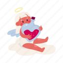 potion, god, cute, cupid, flat, icon, holiday, heart, relationship