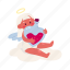 potion, god, cute, cupid, flat, icon, holiday, heart, relationship 