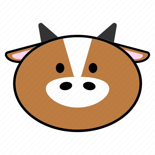 Animal, chinese, fat, head, horoscope, ox, zodiac icon - Download on Iconfinder