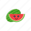 cute, fruit, set, watermelon, fresh, healthy, juice 