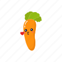 cute, fruit, set, collection, carrot, vegetable, healthy