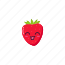cute, fruit, set, collection, strawberry, sweet, juice