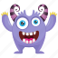 alien, alien victory monster, cartoon monster, monster character, purple monster 