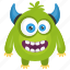 angry devil monster, angry monster, devil monster, green monster, monster cartoon 