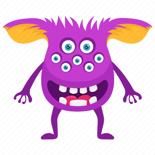 Demon, funny monster, halloween character, monster zombie, multiple eyed beast icon - Download on Iconfinder