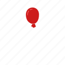 red, balloon, flat, icon, hobby, santa, claus, funny, surprise
