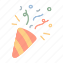confetti, birthday, celebration, surprise, popper