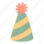 hat, birthday, party, celebration, cone 