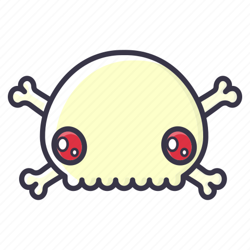 Bone, cute, halloween, monster, cartoon, ghost, spooky icon - Download on Iconfinder