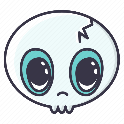 Halloween, monster, serious, skull, #fall, dead, emoji icon - Download on Iconfinder