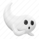 confused, ghost, halloween, horror, character, cute ghost, expression, spooky, scary 