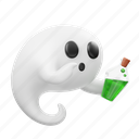 potion, ghost, halloween, horror, character, cute ghost, expression, spooky, scary 