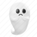 sad, ghost, halloween, horror, character, cute ghost, expression, spooky, emotion