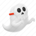 skull, ghost, halloween, horror, character, cute ghost, expression, spooky, face 