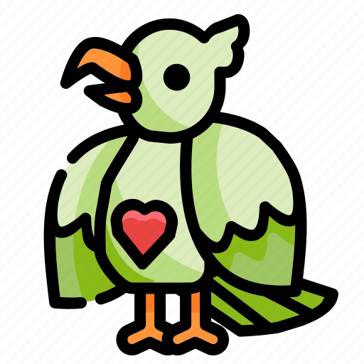 Cute, lovely, pet, animal, bird, parrot icon - Download on Iconfinder