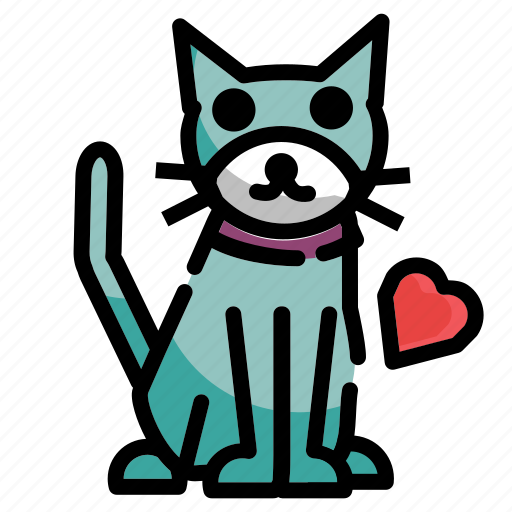 Cute, lovely, pet, animal, cat, kitten icon - Download on Iconfinder