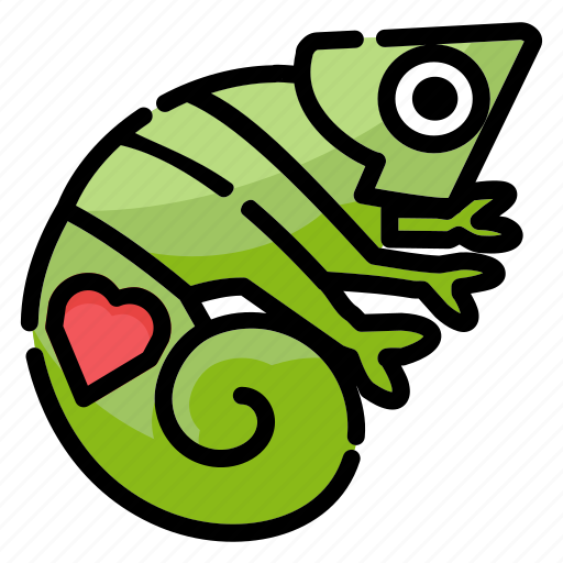 Cute, lovely, pet, animal, chameleon, reptile icon - Download on Iconfinder
