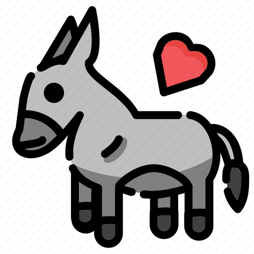 Cute, lovely, pet, animal, donkey icon - Download on Iconfinder