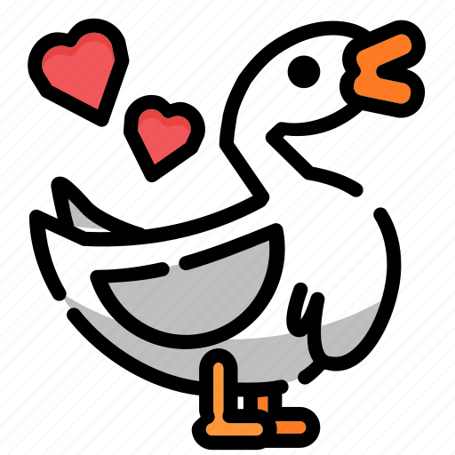 Cute, lovely, pet, animal, duck, poultry icon - Download on Iconfinder