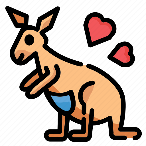 Cute, lovely, pet, animal, kangaroo, wallaby icon - Download on Iconfinder