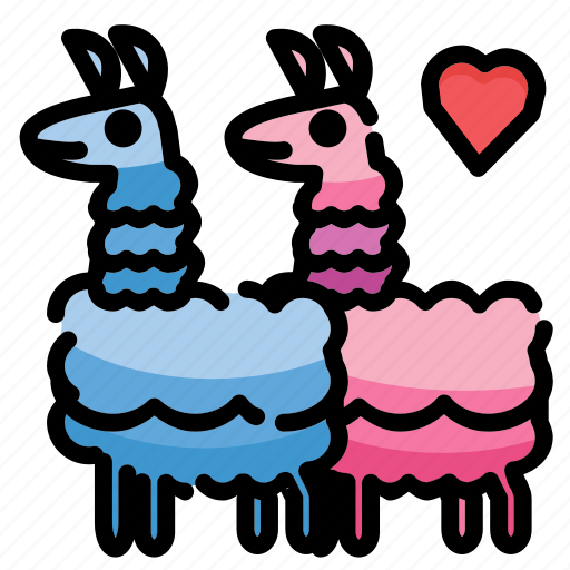 Cute, lovely, pet, animal, llama icon - Download on Iconfinder