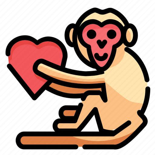 Cute, lovely, pet, animal, monkey icon - Download on Iconfinder