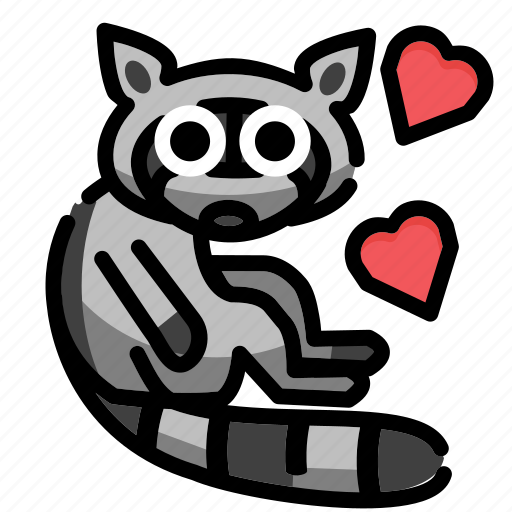 Cute, lovely, pet, animal, raccoon icon - Download on Iconfinder