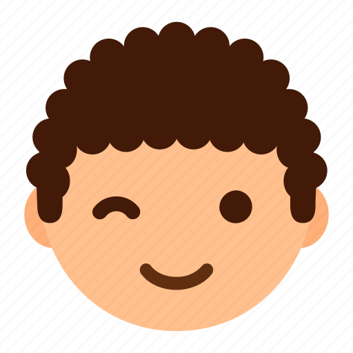 Avatar, simple, minimal, cartoon, face, man, curly icon - Download on Iconfinder