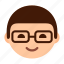 avatar, simple, minimal, cartoon, people, man, glasses 
