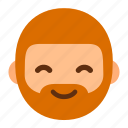 avatar, simple, minimal, cartoon, man, beard, redhead