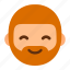 avatar, simple, minimal, cartoon, man, beard, redhead 
