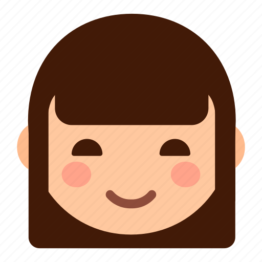 Avatar, simple, minimal, cartoon, woman, girl, asian icon - Download on Iconfinder