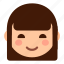 avatar, simple, minimal, cartoon, woman, girl, asian 