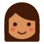 avatar, simple, minimal, cartoon, people, woman, brown 