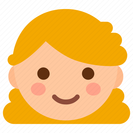 Avatar, simple, minimal, cartoon, face, woman, blonde icon - Download on Iconfinder
