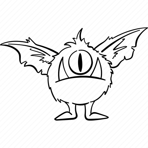 Monsters, bw, monster, cute, beast, character, creature icon - Download on Iconfinder
