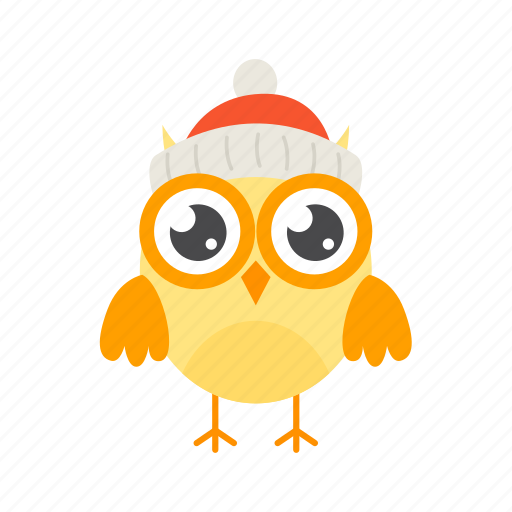 Child, yellow, warm, hat, flat, icon, owl icon - Download on Iconfinder