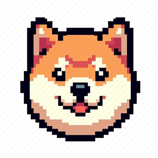 Shiba inu, puppy, dog, pixel art, icon icon - Download on Iconfinder