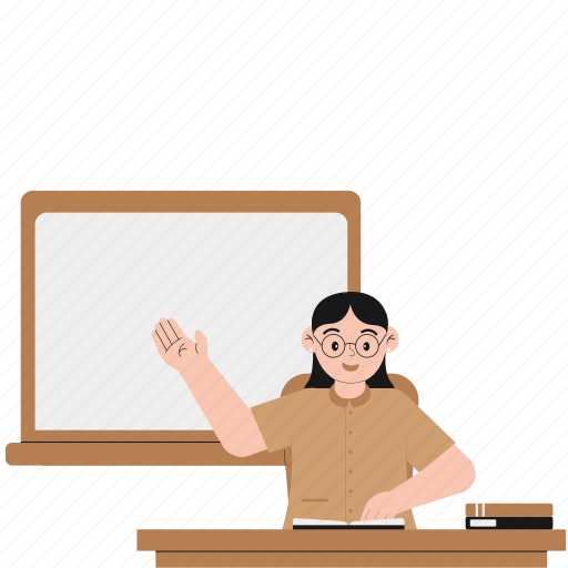 Female, teacher, explaining, school, professor, educate, education icon - Download on Iconfinder