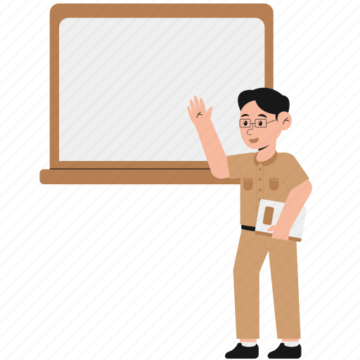Teacher, education, school, classroom, person, cute, man icon - Download on Iconfinder